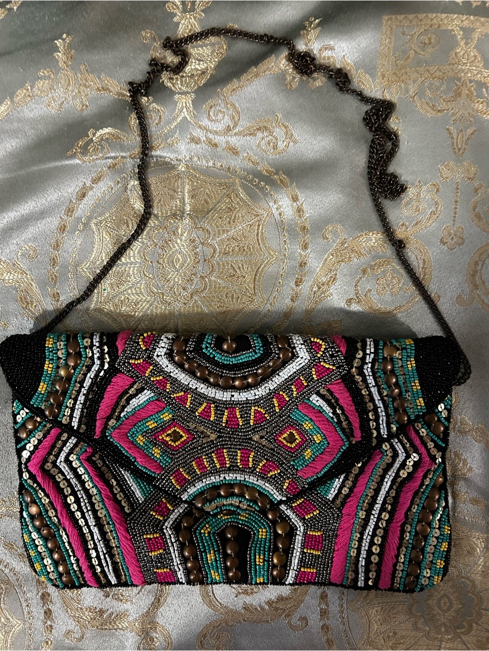 Funky Beaded Bag! Made in India!